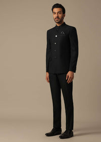 Jodhpuri Sherwani Set in Black