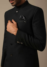 Jodhpuri Sherwani Set in Black