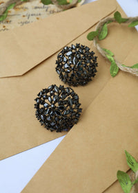 Black Crystal Studs