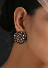 Black Crystal Studs