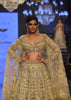 Bridal Khwabeeda Beige White Foil Organza Lehenga With 3D Embroidery - NOOR 2022