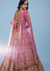 Rose Pink Junoesque Bridal Lehenga In Raw Silk With Heavy Embroidery - NOOR 2022