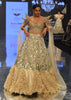 Champagne Gold Divine Net Fabricated Gown With Ruffle Frill Adornment - NOOR 2022