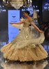 Champagne Gold Divine Net Fabricated Gown With Ruffle Frill Adornment - NOOR 2022