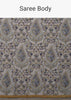 Festive Fog Grey Saree Kashmiri Floral Embroidered In Georgette