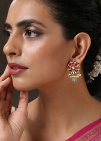 Gold Plated Kundan Studs