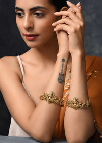 Gold Plated Temple Work Bangles