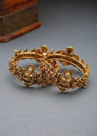 Gold Plated Temple Work Bangles