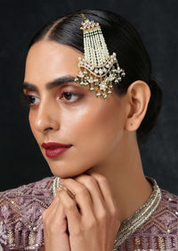 Kundan And Pearls Passa/Jhoomar