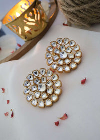 Gold Finished Kundan Studs