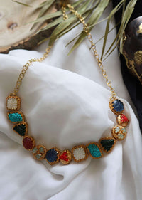 Gold Finished Navratana Sheeshpatti