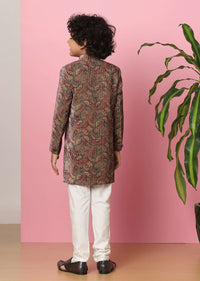 Kalki Pink Boys Embroidered Sherwani Set