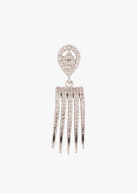 Silver Alloy Plated Diamond Spike Necklace Set