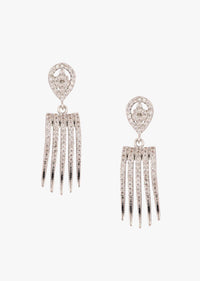 Silver Alloy Plated Diamond Spike Necklace Set