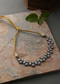 Silver Kundan Polki Choker Necklace