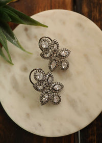 Silver Victorian Stud Earrings