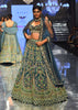 Peacock Green Bridal Lehenga In Raw Silk With Embroidery - NOOR 2022