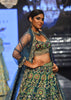 Peacock Green Bridal Lehenga In Raw Silk With Embroidery - NOOR 2022