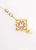 Kite shaped maang tikka with crystals only on Kalki
