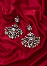 Kundan and moti studded traditional earring only on Kalki