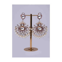Kundan and moti studded traditional earring only on Kalki