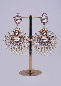 Kundan and moti studded traditional earring only on Kalki