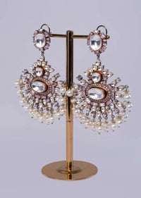 Kundan and moti studded traditional earring only on Kalki