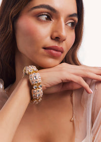 Kundan Bangles With Gold Finish And Uncut Polki