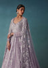 Lavender Mist Bridal Lehenga Set With Hand Work