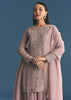 Lavender Organza Kurta Palazzo Suit With Zardosi Work