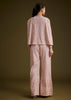 Lavender Georgette Palazzo Set And Lucknowi Cape