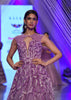 Lavender Gown In Floral Sequins Embroidery