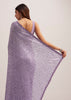 Lavender Half And Half Sequins Saree
