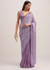 Lavender Half And Half Sequins Saree