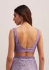 Lavender Half And Half Sequins Saree