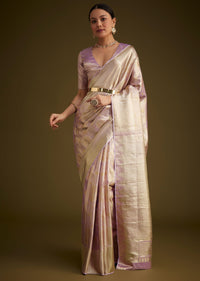 Lavender Kanjivaram Silk Saree