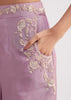 Lavender Tissue Crop Top And Palazzo Set