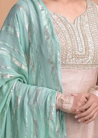 Lemonade Pink Straight Cut Suit With Geometric And Floral Embroidery  Online - Kalki Fashion