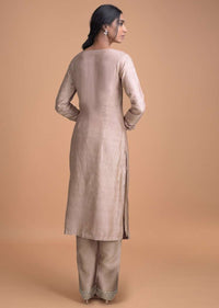 Lemonade Pink Straight Cut Suit With Geometric And Floral Embroidery  Online - Kalki Fashion