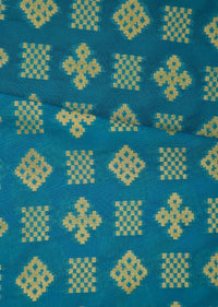 Light Blue chanderi silk saree weaved saree