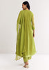 Light Green Printed Chiffon Kurta Dupatta Set With Sequin Work