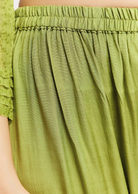 Light Green Printed Chiffon Kurta Dupatta Set With Sequin Work