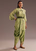 Light Green Zardosi Kurta With Embroidered Dupatta Belt