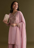 Light Pink Chinon Cutdana Sharara Suit