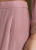 Light Pink Chinon Cutdana Sharara Suit