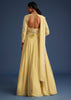 Light Yellow Georgette Anarkali With Mirror And Sequin Work