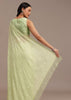 Light Green Chikankari Georgette Saree With Stone Embellishments