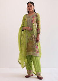 Light Green Embroidered Patiala Set