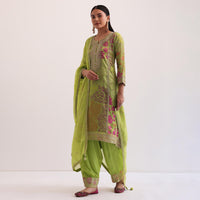 Light Green Embroidered Patiala Set