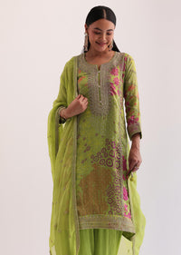 Light Green Embroidered Patiala Set